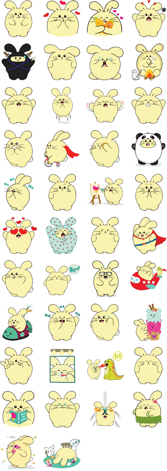 Fat Rabbit Farm Naklejki Na Facebooka - Fat Rabbit Farm Png (540x1520), Png Download