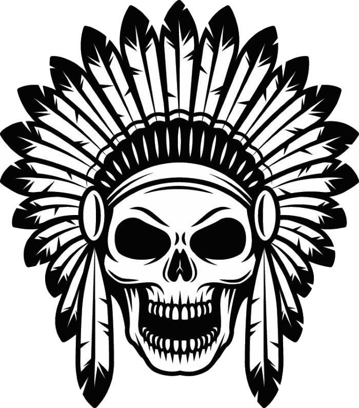 Graphic Freeuse Stock American Png Images Free Download - Indian Skull Logo (700x795), Png Download