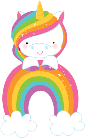 Llama Transparent Cartoon Rainbow - Props De Unicornio Para Imprimir (321x500), Png Download