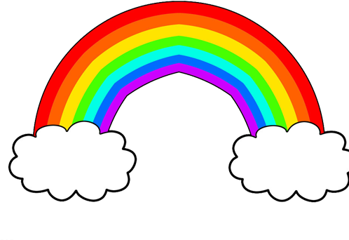 Picture Library Stock Animation Rainbow Transprent - Cartoon Rainbow With Two Clouds (500x500), Png Download