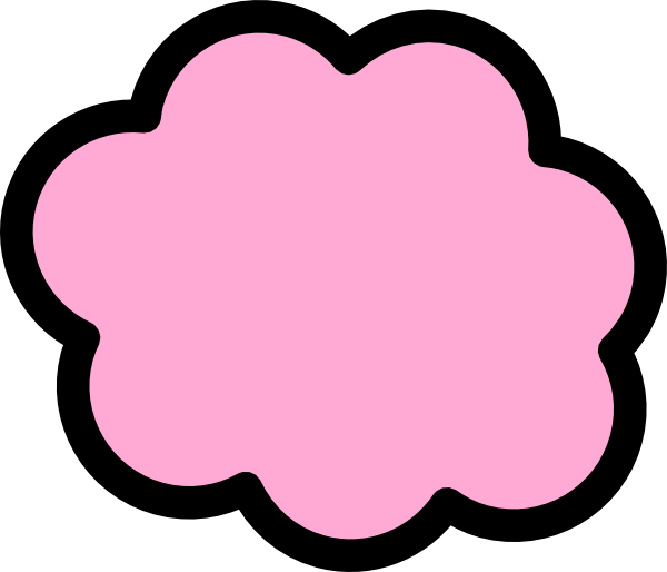Light Pink Clip Art - Cloud Clip Art (600x514), Png Download