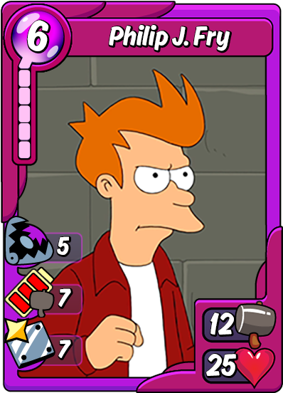 Philip J Fry - Animation Throwdown Futurama Cards (450x600), Png Download