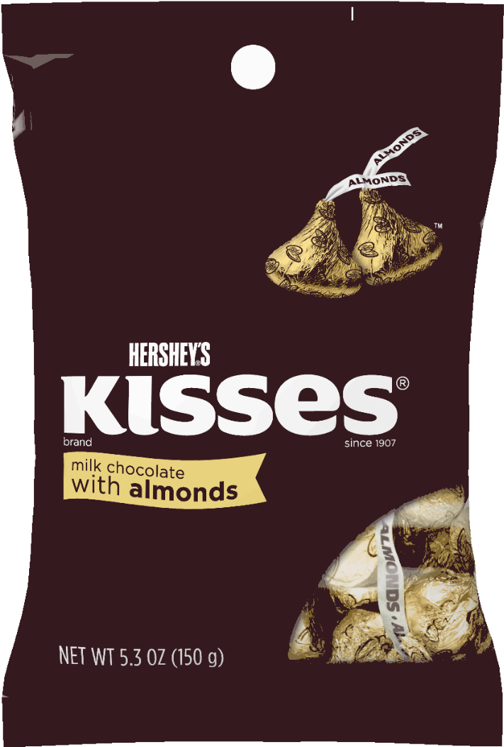 Hershey's Kisses With Almonds - Hershey Kisses 5.3 Oz (1280x1280), Png Download