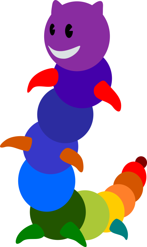 Rainbow Ant Clip Art (354x593), Png Download