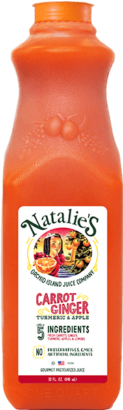 Natalie's Orchid Island Juice Company Carrot Ginger - Natalies Orchid Island Juice Company Lemonade, Tea (400x600), Png Download