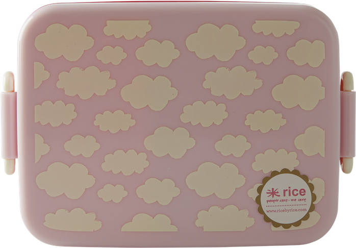 Pink Cloud - Rice Lunchbox With Divider (1024x1024), Png Download