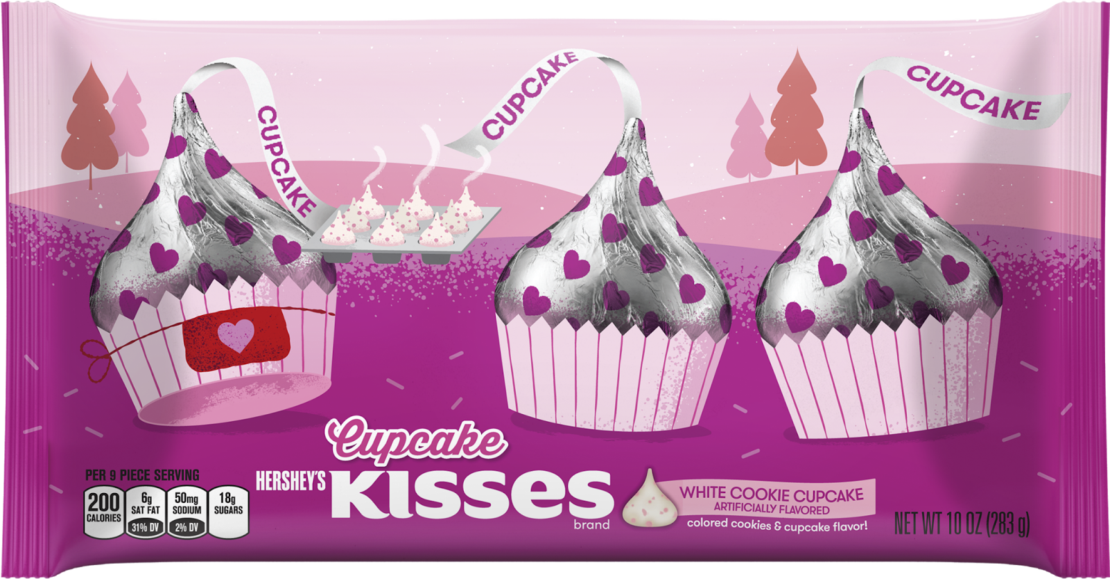 Hershey's Kisses White Cookie Cupcake - Hersheys Kisses White Cookie Cupcake (600x600), Png Download