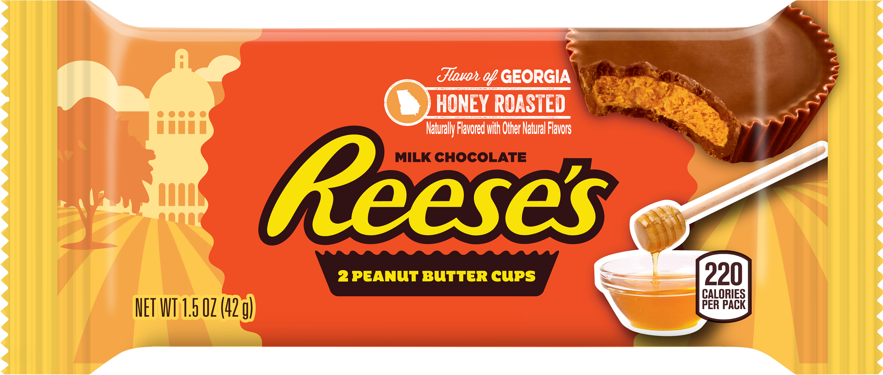 The Hershey Company - Reese's Peanut Butter Cup Glow In The Dark (2996x1532), Png Download