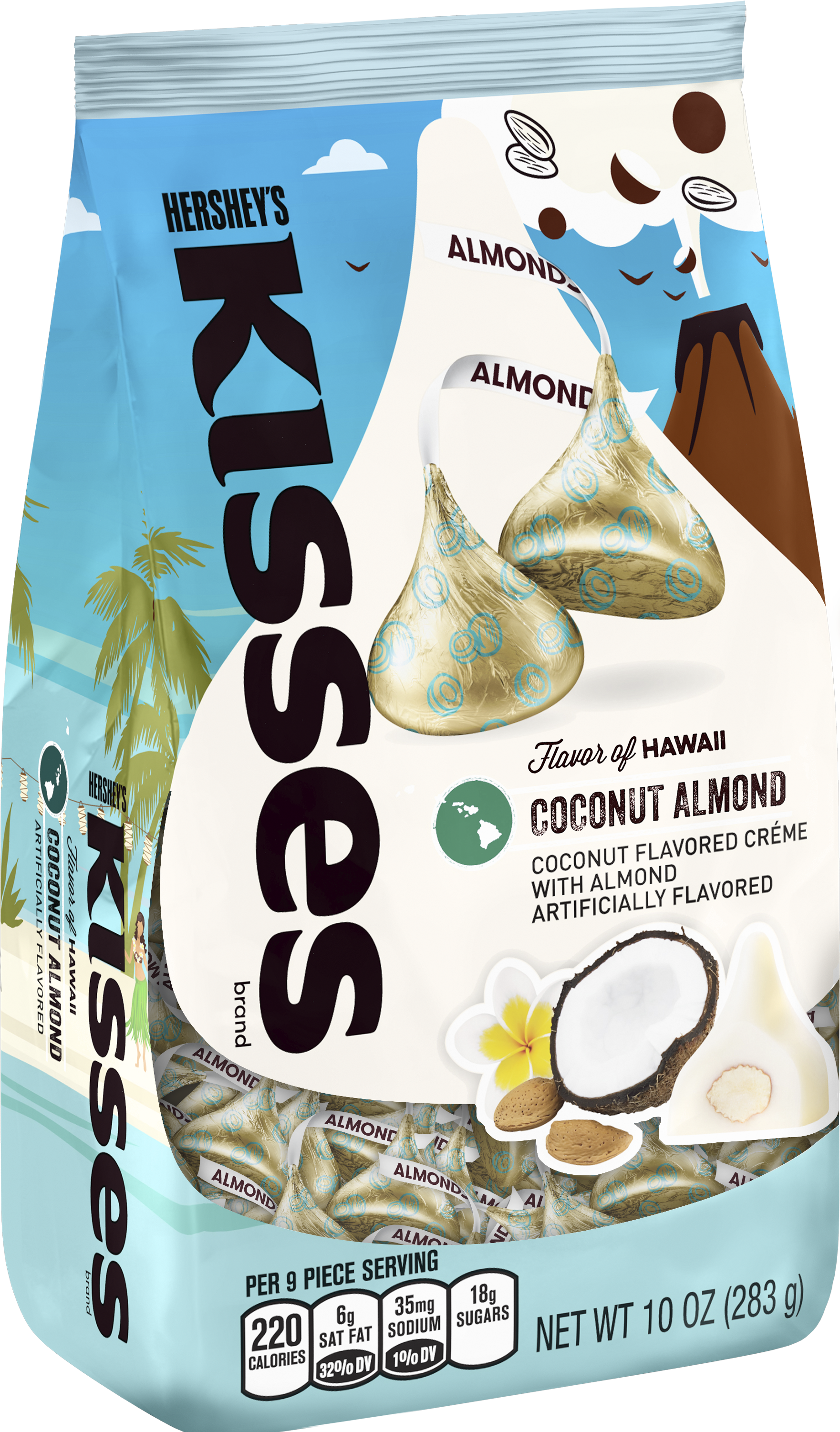 Hershey's Kisses Coconut Almond Flavored Candies Taste - Pineapple Coconut Hershey Kisses (3000x3000), Png Download