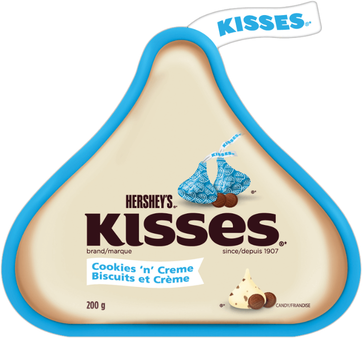 Hershey's Kisses Cookies N Creme - Hershey's Hershey's Kisses Candy Cane 200g (1280x1280), Png Download