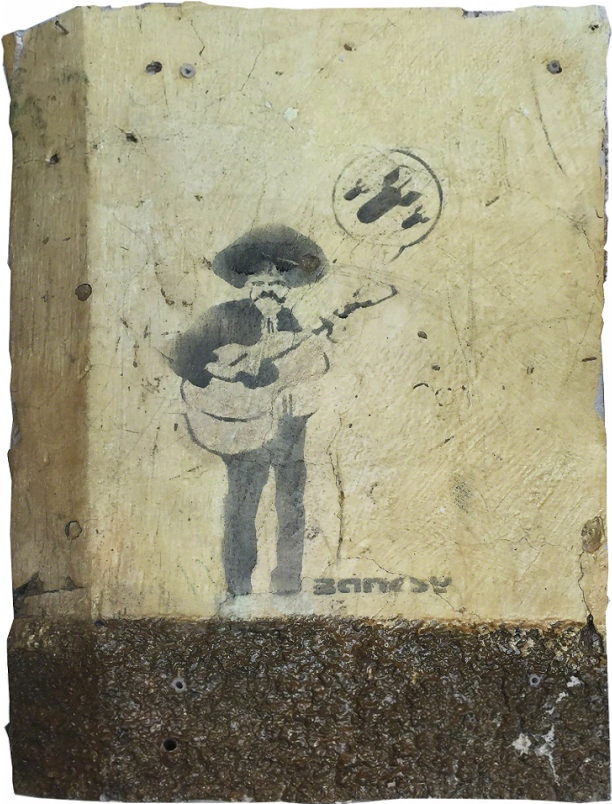 Mariachi Player, 2001 By Banksy Graffiti Art - Taglialatella Galleries (1600x803), Png Download