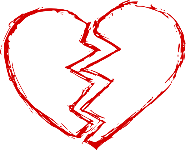 Broken Heart 2 - Broken Heart Png (595x480), Png Download