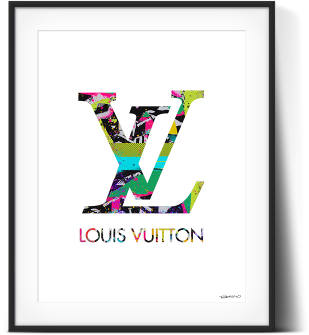 Louis Vuitton Abstract Graffiti Art (1000x1000), Png Download