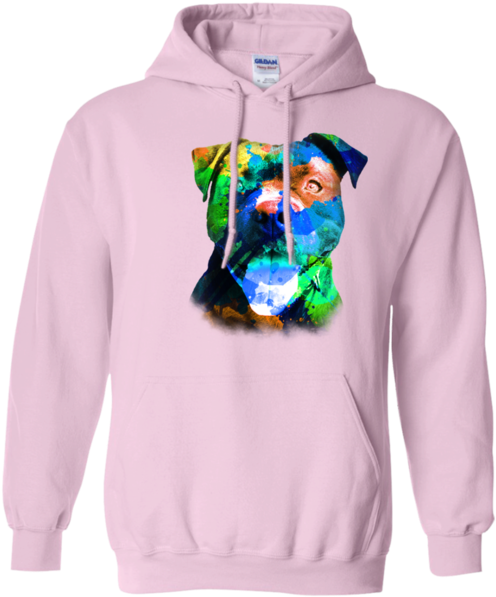 Watercolor Pit Bull - Black Lives Matter Backwoods Hoodie (600x600), Png Download