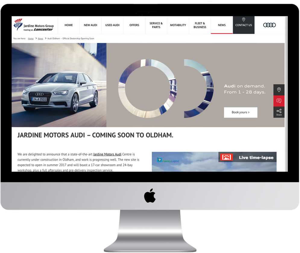 Audi Imac Mockup - App Dashboard Logistics (1000x866), Png Download