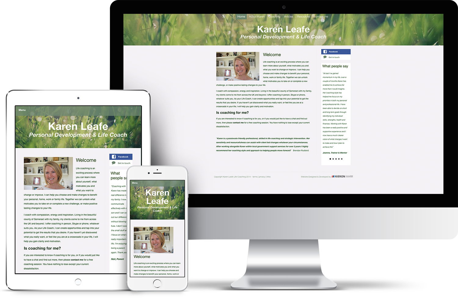 Apple Imac, Ipad Pro And Iphone 6s Plus Displaying - Website (1500x976), Png Download