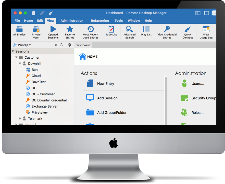 Remote Desktop Manager Macos Connection Management - Devolution Remote Desktop Manager Mac (919x731), Png Download