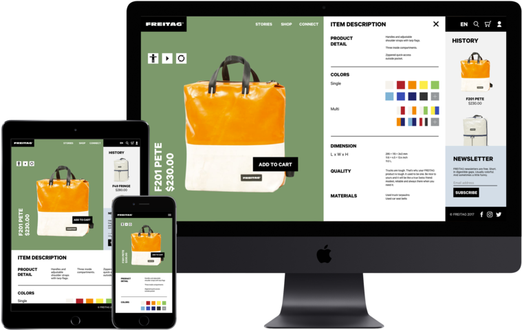 Imac Psd Mockup Template Freitag 4 - Portable Network Graphics (1000x563), Png Download