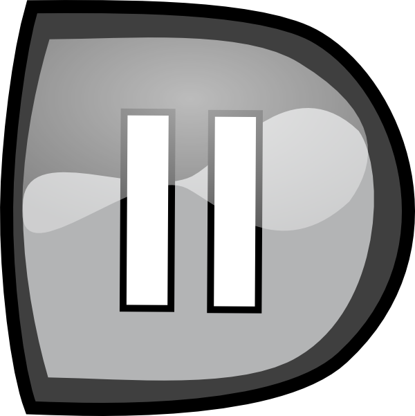 How To Set Use Black Pause Button Svg Vector (600x601), Png Download