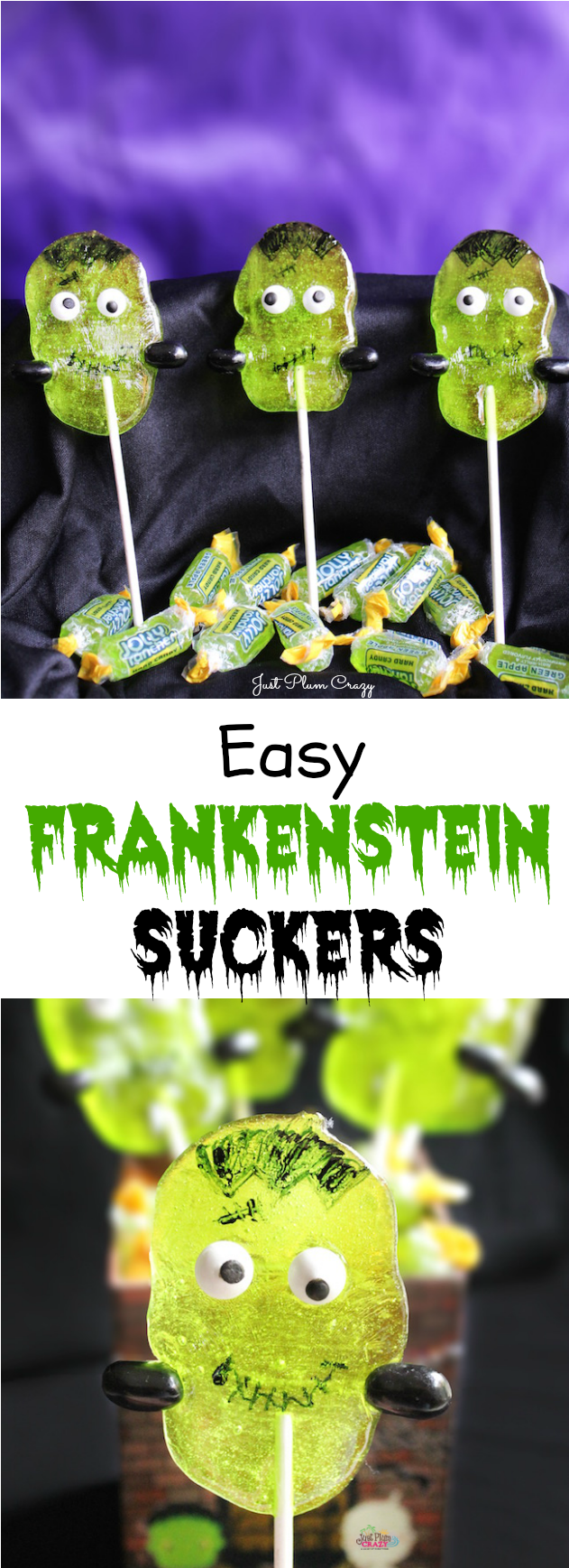 These Frankenstein Suckers Are Made With Jolly Ranchers - Ibili Pumpkin Cookie Cutters (650x1756), Png Download