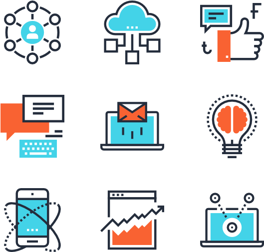 Digital Marketing - Transport And Communication Png (600x564), Png Download