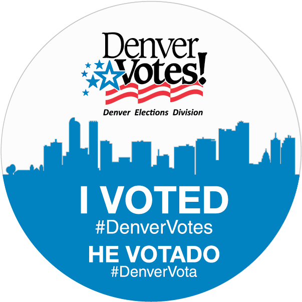 7 Nov - Denver I Voted Sticker (658x656), Png Download