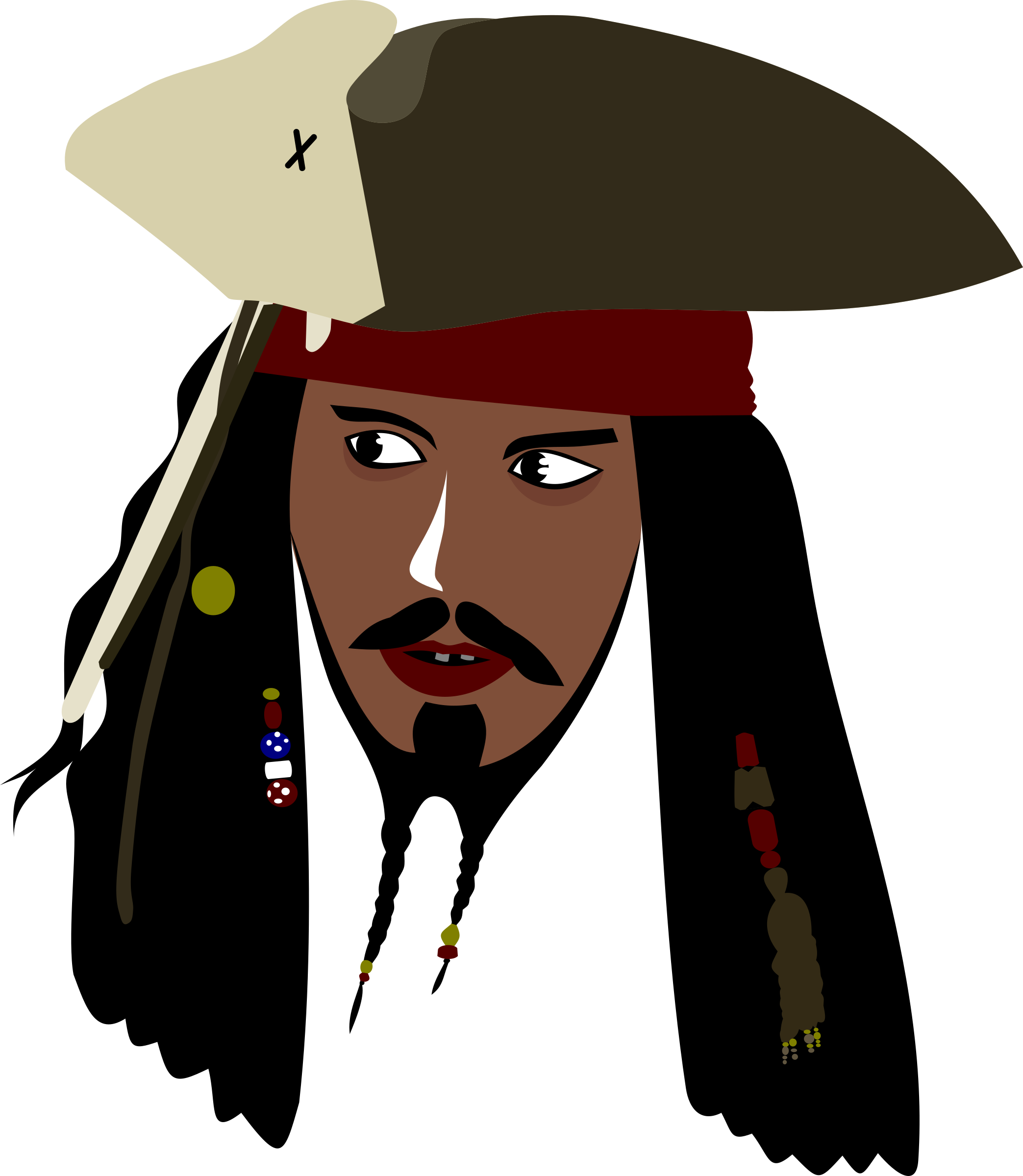 This Free Icons Png Design Of Captain Jack Sparrow (2087x2400), Png Download