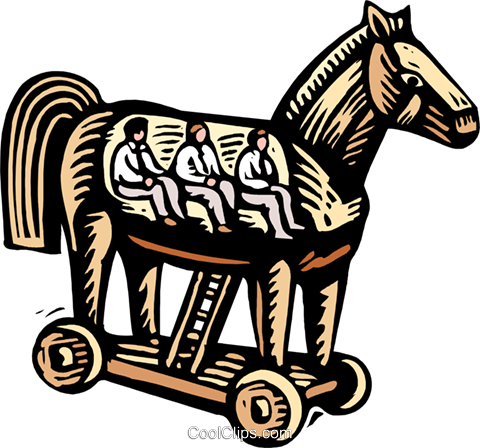 Business /woodcut Trojan Horse Royalty Free Vector - Trojan Horse Png (480x448), Png Download
