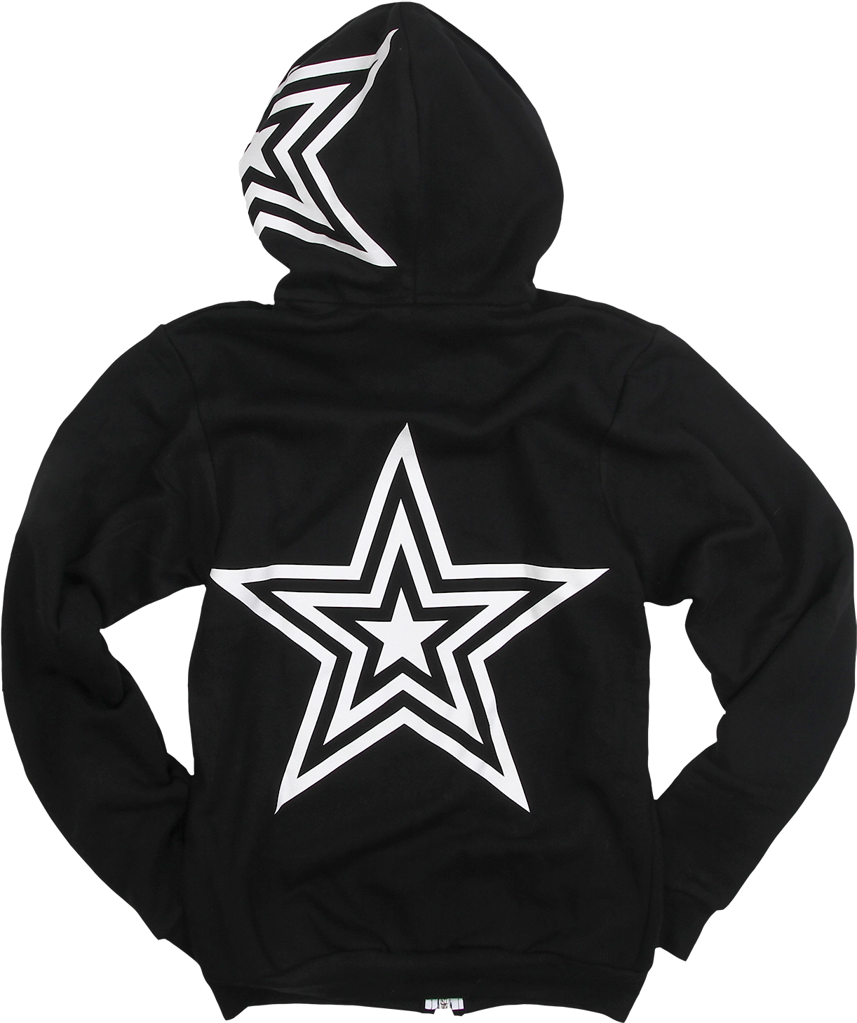 Select One - - Black And White Star Hoodie (1600x1600), Png Download