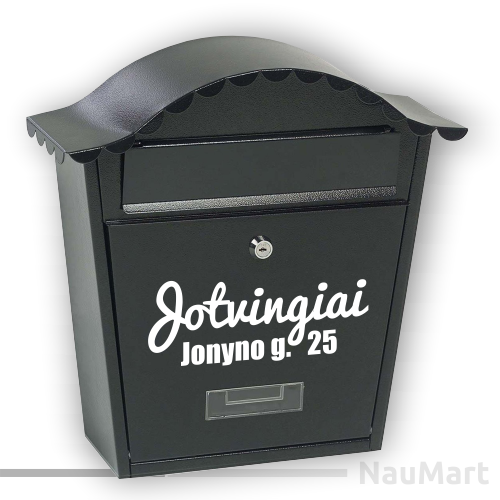 Gardman 17250 Traditional Post Letter Box Black Steel (500x500), Png Download