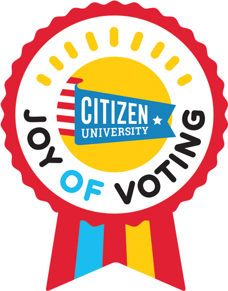 In Partnership With Citizen University's Joy Of Voting - Bass Fish Badge Logo (500x600), Png Download