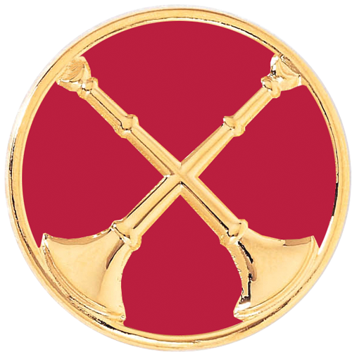 Captain Hat Badge With Two Crossed Horns With Enamel - Graphic Design (500x500), Png Download