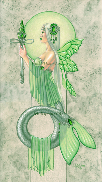 Original Mermaid Art - Mermaid (600x700), Png Download