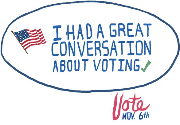 6 Iphone Stickers - Voting (618x618), Png Download