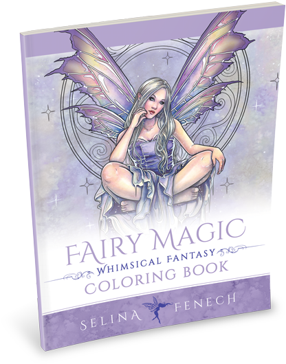 New Colouring Books Round Up - Fairy Magic - Whimsical Fantasy Coloring Book By Selina (466x556), Png Download