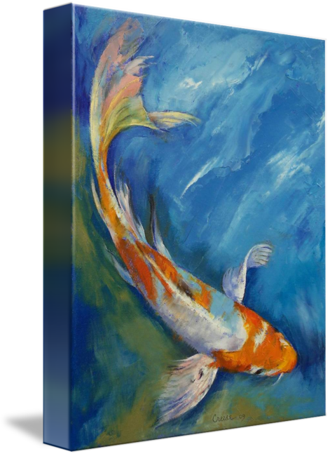 "yamato Nishiki Koi" By Michael Creese - Gallery-wrapped Canvas Art Print 11 X 14 Entitled Yamato (471x650), Png Download
