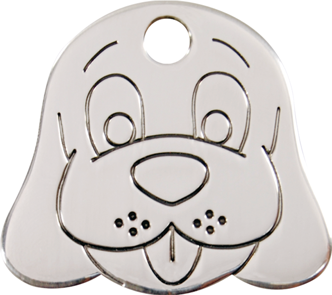 Product Codes - Red Dingo Stainless Steel Dog Tag-dog Face (1500x1500), Png Download