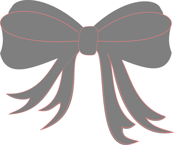 How To Set Use Gray Ribbon Bow Clipart (600x500), Png Download