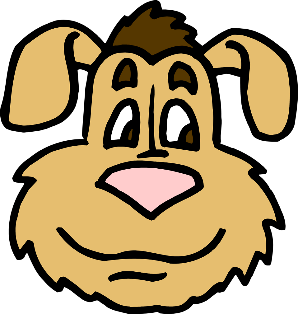 Clip Art Dog Face - Dog Head Coloring (958x1009), Png Download