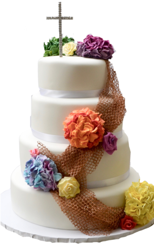 Download 4 Tier Chocolate Cake With Edible Fishing Net With Cake