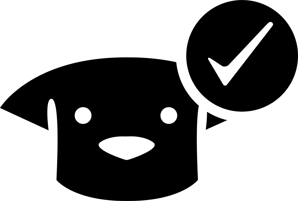 Dog Face With Verification Mark Comments - Add Dog Icon (980x662), Png Download