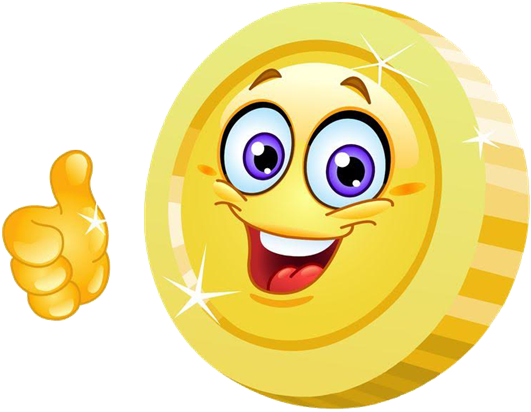Smiling Coin (550x437), Png Download