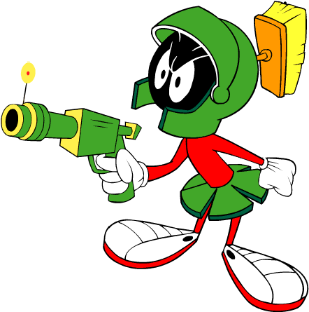 Marvin The Martian Copy - Looney Tunes Martian Gun (450x466), Png Download