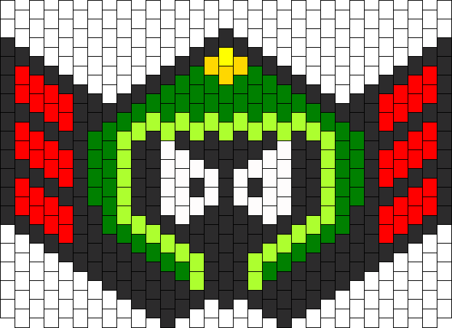 Marvin Martian Kandi Mask - Marvin The Martian Perler Beads Edc (652x474), Png Download