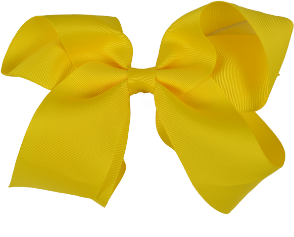Rwc41710 Bright Yellow 18cm Ribbon Bow - Amber (600x600), Png Download