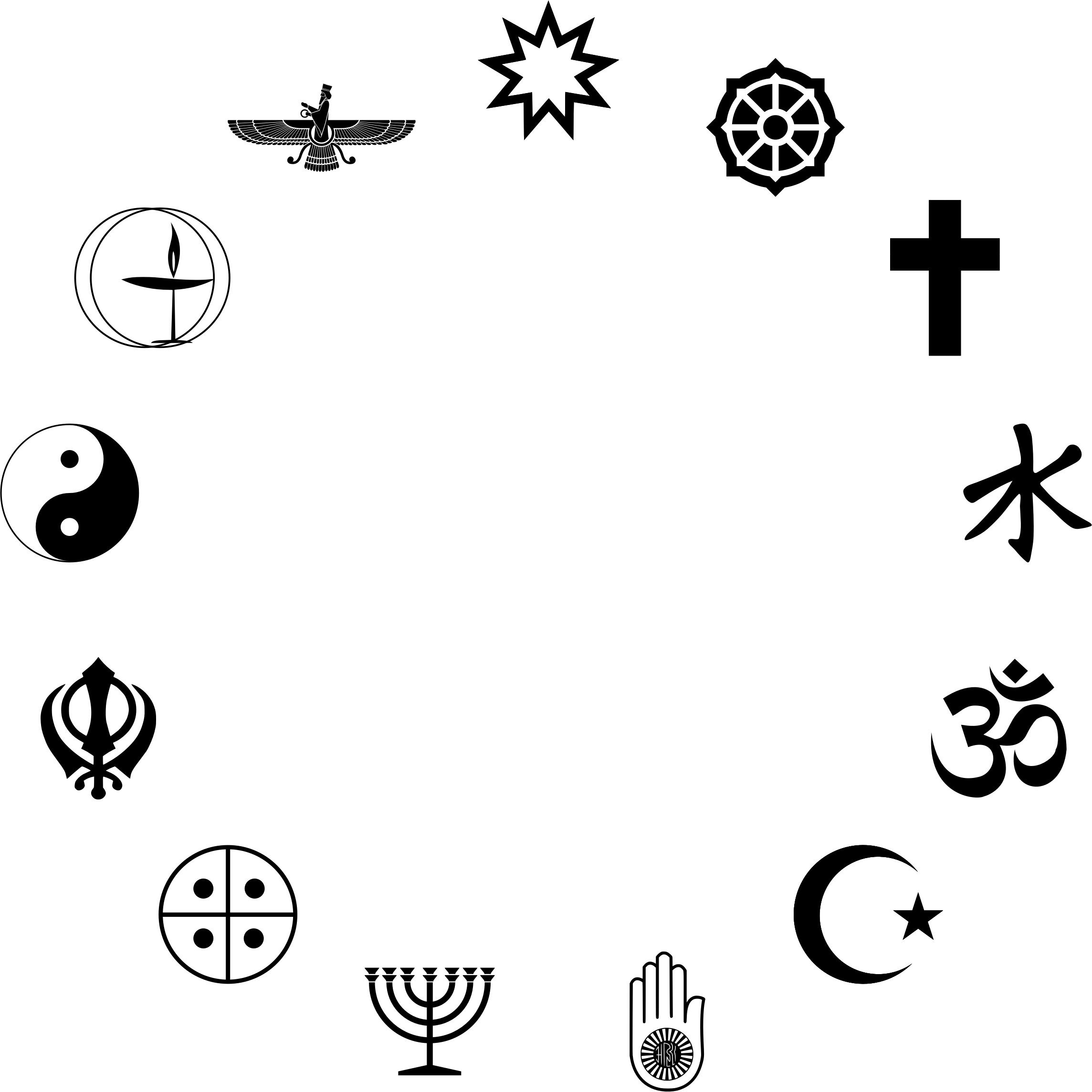This Free Icons Png Design Of World Religious Symbols (2288x2288), Png Download