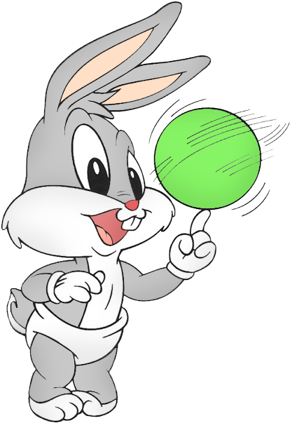 Pin By Manu Komers On Cotillon Tematico - Baby Looney Tunes Pernalonga (343x450), Png Download