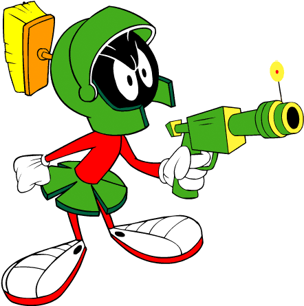 No, Marvin Martian Isn't Aiming To Disintegrate Us, - Marvin The Martian Cartoon (450x466), Png Download