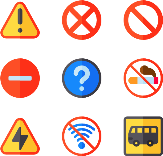 Signal And Prohibitions - Traffic Signs Icon (600x564), Png Download