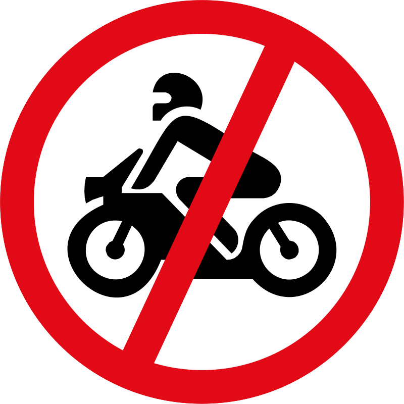 Motor Cycles Prohibited Sign - Traffic Sign Png Helmet (800x800), Png Download